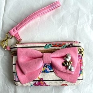 Pink Bow with 🐝Betsey Johnson Wristlet